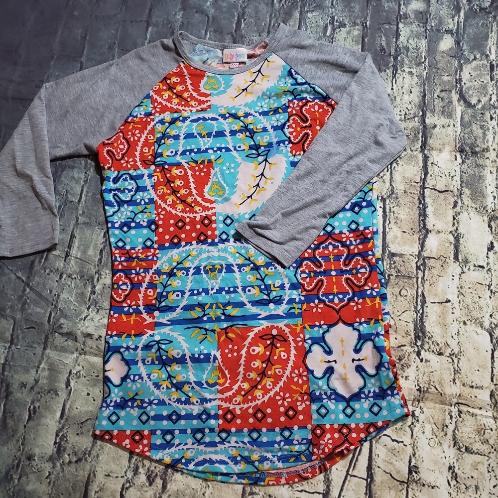 LuLaRoe 3/4 sleeve tee xxs